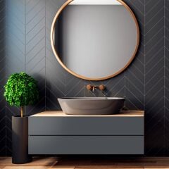 L.Acr-285 Parlak Koyu Gri - Lux Akrilik Panel - 18*1220*2800mm